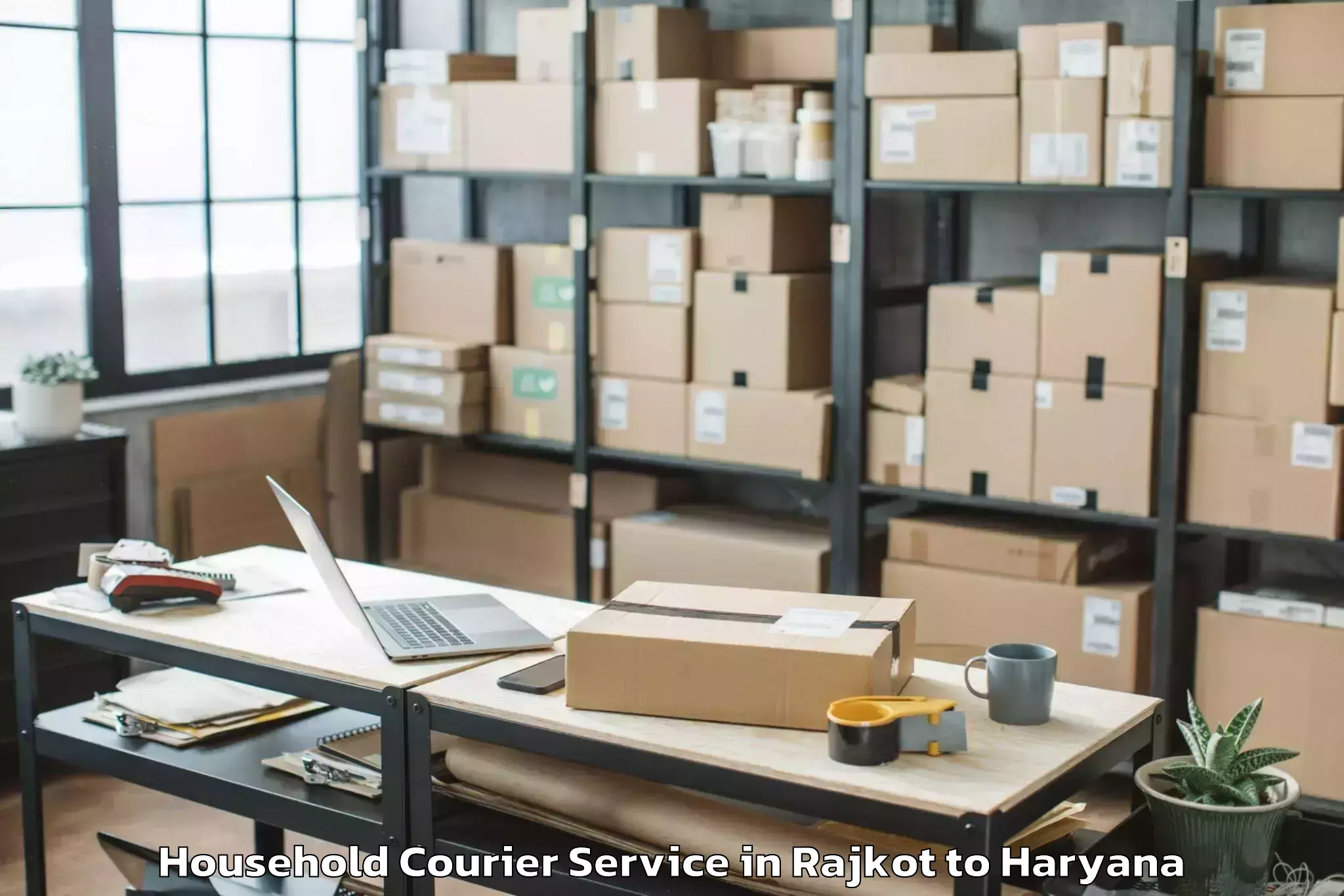 Top Rajkot to Chaudhary Charan Singh Haryana Household Courier Available